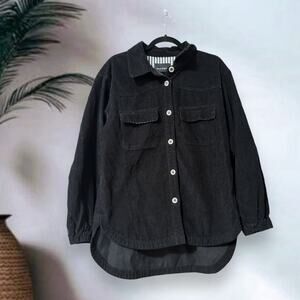 Velvet Heart Corduroy Shacket Corduroy Jacket Black Jacket Oversize Jacket Small